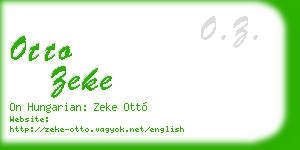 otto zeke business card